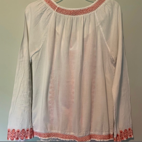 Lucky Brand Smocked Stitched Top - Picture 4 of 5